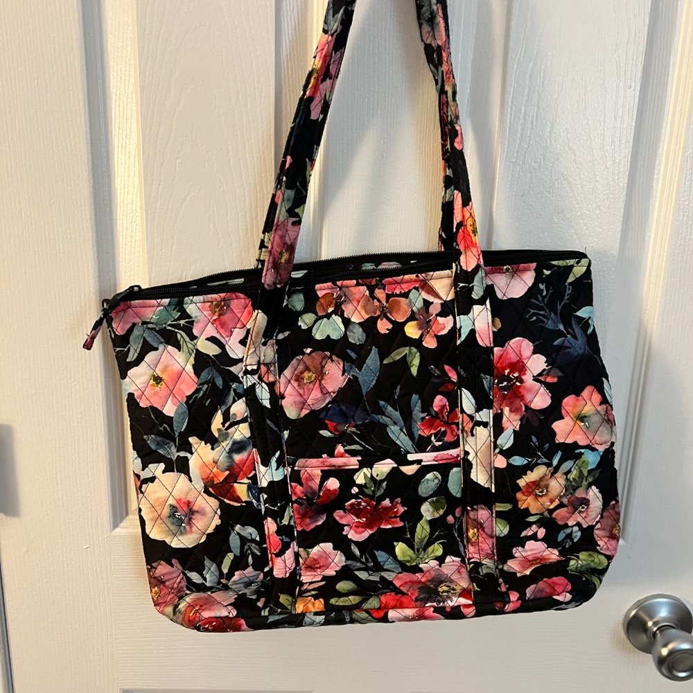 Cloth floral print quilted handbag/purse
